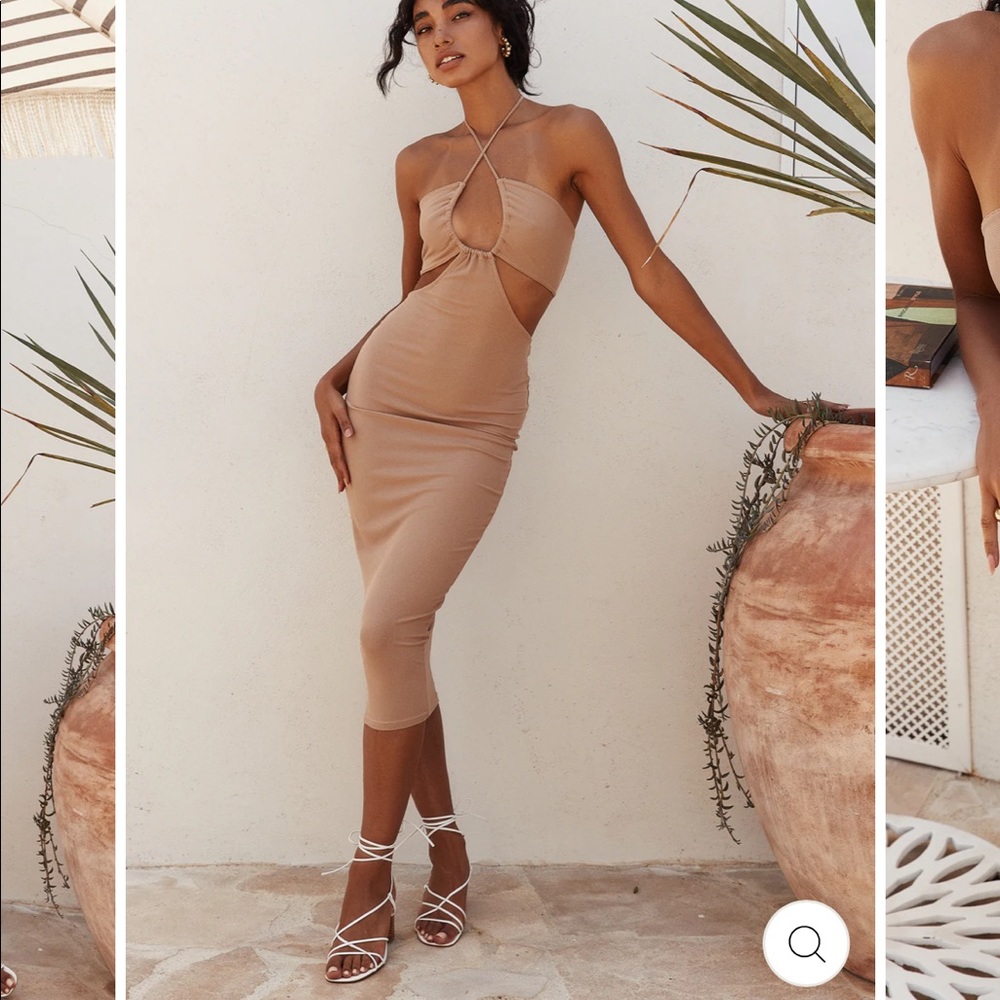 12th tribe paradise tan dress